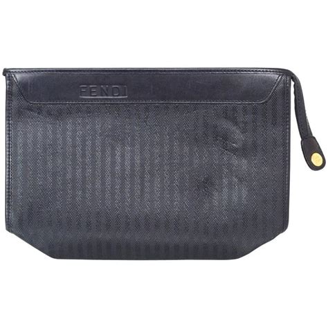 fendi striped bag canvas|fendi black canvas pouch.